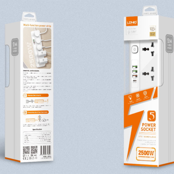 ldniooo 5 AC Outlets Universal Power Strip SC5415